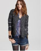Free People Cozy Braid Stripe Cardigan - Lyst
