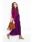 Nasty Gal Pleated Maxi Dress - Plum - Lyst