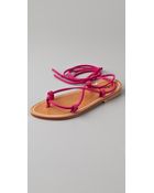 K. Jacques Bikini Ankle Wrap Sandals - Lyst