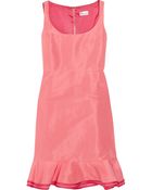 RED Valentino Ruffled Twill Dress - Lyst