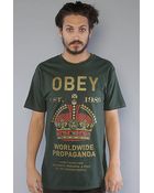 Obey The Royal Mandate Basic Tee in Heather Green - Lyst