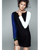 Mango Colour Block Dress - Lyst