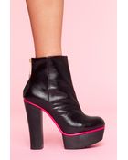 Nasty Gal Neon Lights Boot - Lyst