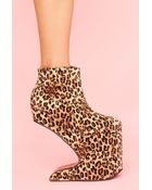 Nasty Gal Magic Leopard Platform - Lyst