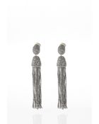 Oscar de la Renta Long Beaded Tassel Earrings - Lyst