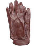 Mango Touch - Leather Gloves Zigzag - Lyst