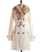 ModCloth Switching Trains Coat in Ivory - Lyst