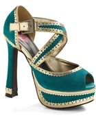 ModCloth Fairy Teal Romance Heel - Lyst