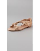 Loeffler Randall Mignon Twist Flat Sandals - Lyst