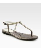 Bottega Veneta Flat Sandals - Lyst