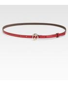 Gucci Skinny Gg Leather Belt - Lyst
