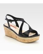 Prada Wedge Sandals - Lyst
