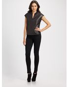 Raoul Leather Tee - Lyst