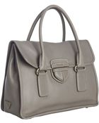 Prada Clay Calfskin Leather Flap Front Tote - Lyst