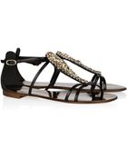 Giuseppe Zanotti Crystal-embellished Leather Sandals - Lyst