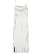 Narciso Rodriguez Petal-print Silk-charmeuse Dress - Lyst