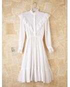Free People Vintage Gauze Lace Dress - Lyst