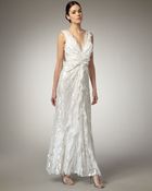 Alberto Makali V-neck Sequin Gown - Lyst
