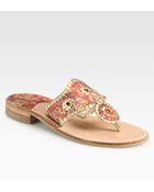 Jack Rogers Tivoli Navajo Floral Print Cork Sandals - Lyst