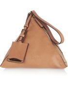 Jil Sander Leather Pyramid Clutch - Lyst