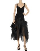 Hervé Léger Beaded Organza and Bandage Gown - Lyst