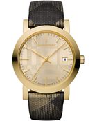 Burberry Medium Shimmer Check Strap Watch - Lyst