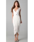 Doo. Ri Long V Neck Dress with Belt - Lyst