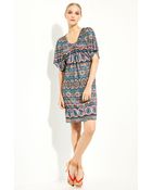 Jean Paul Gaultier Print Jersey Tunic Dress - Lyst