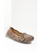 Prada Snake Stamped Leather Driving Moccasin - Lyst