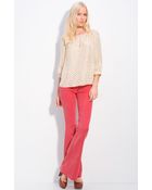 Textile Elizabeth And James Laura Printed Silk Blouse - Lyst