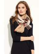 Burberry Linen Blend Check Scarf - Lyst