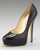 Jimmy Choo Platform Leather Pump - Lyst