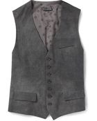 John Varvatos Herringbone Cotton-Blend Waistcoat - Lyst