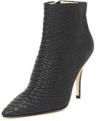 Kors By Michael Kors Python-embossed Ankle Boot - Lyst