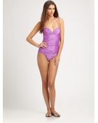 Zimmermann One-piece Ruched Swimsuit - Lyst