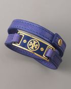 Tory Burch Logo Wrap Bracelet, Purple - Lyst