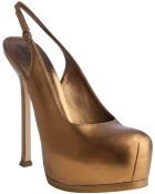 Saint Laurent Leather Tribtoo 105 Platform Slingbacks - Lyst