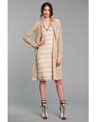 Oscar de la Renta Leather Coat - Lyst