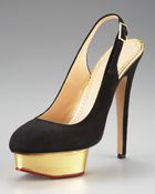 Charlotte Olympia Mirror-platform Slingback Pump - Lyst