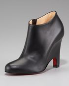 Christian Louboutin Suede Platform Ankle Boot - Lyst