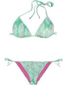 Matthew Williamson Peacock-print Triangle Bikini - Lyst