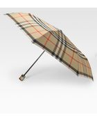 Burberry Check Trafalgar Folding Packable Umbrella - Lyst