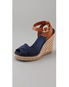 Tory Burch Crisscross Wedge Espadrilles - Lyst