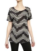 Proenza Schouler Tie Dye Striped Cotton Jersey T-shirt - Lyst
