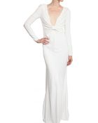 Valentino Stretch Viscose Cady Long Dress - Lyst