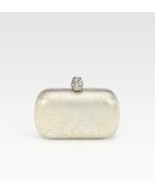 Alexander McQueen Metallic Leather Skull Box Clutch - Lyst