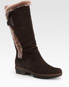 Aquatalia by Marvin K Shearling & Suede Mid-calf Boots - Lyst