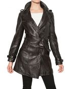 Burberry Brit Iverdown Nappa Leather Trench Coat - Lyst