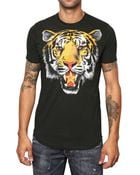 DSquared2 Tiger Printed Cotton Jersey T-shirt - Lyst