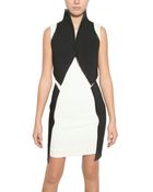 Gareth Pugh Neoprene, Viscose & Leather Dress - Lyst